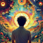 思考易經卦象的人在自然背景中探索解讀能力提升的旅程